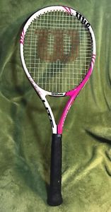 Wilson LITE Hope Charity Racket 105 Sq/inches Pink And White Mid Size Racket