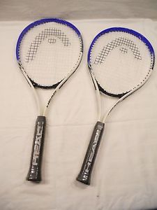 HEAD TENNIS RACQUETS, LOT OF TWO, TITANIUM TENNIS, TI.CONQUEST, USED