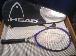 Head Ti S1 Supreme Tennis Racquet Titanium 4 1/2" - 4 EUC 55-64lb Silver
