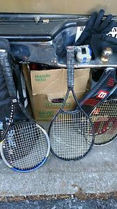 2- Wilson Tennis racket + 1 Quatum