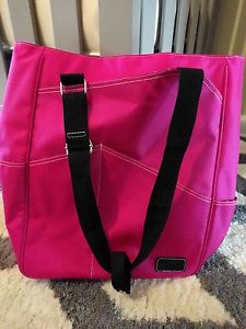 Maggie Mather Tennis Tote Bag - pink zebra lining