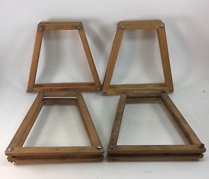Lot (4) vintage Tennis Racquet Head Presses ~ Frames ~ restoration Parts