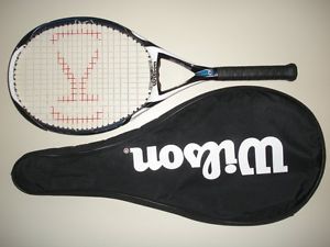 WILSON K-FACTOR K-FOUR K4  OS 112  TENNIS RACQUET 4 1/4  27.5" (NEW STRINGS)