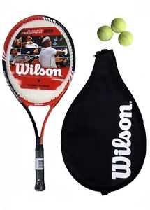Wilson Federer 25 Raqueta De Tenis + 3 Pelotas De Tenis