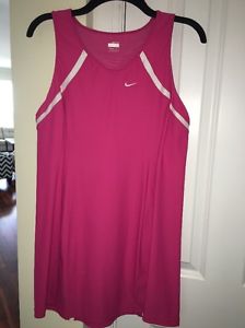 Nike Women's Sleeveless Tennis Dress Hot Pink And White Size Large 12 14