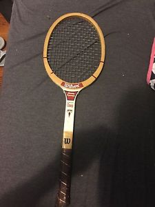 Vintage 70's Wilson Jimmy Connors Wood Professional Champ Tennis Racket-Free S/H