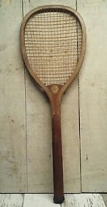 Antique Spalding Wood Tennis Racquet circa 1900