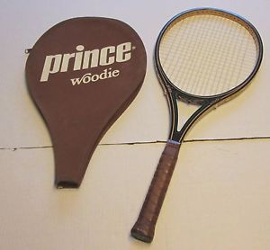 Vintage Prince Woodie Tennis Racquet With Cover - 4 1/4 Grip