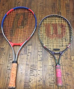 Lot Of 2: Pete Sambras Wilson Rak Attack 21 Titanium& Prince Cool Shots 25
