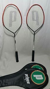 Prince Strobe Graphalu BM7D Badminton Racquets - TWO with cases