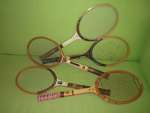 5 Wilson Dunlop McEnroe Kramer Buchholz Connors Evert Wood Tennis Racquet Racket