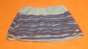 NWT Wilson Womens Tennis Skirt Skort Oceana Blue Cardiff Wavy Print XS NEW
