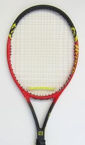 WILSON HYPER PRO STAFF 6.1 95 MIDPLUS STRUNG TENNIS RACQUET 4-5/8 NICE FREE SHIP