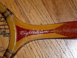 VINTAGE ANTIQUE WRIGHT & DITSON CHALLENGE CUP WOODEN TENNIS RACQUET RACKET