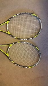 2 Dunlop Aerogel 4D 500 Tour Tennis Racquets 4 3/8