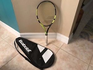 Babolat Pure Aero Team Tennis Racquet - 2016 AeroPro Team - STRUNG with COVER