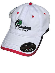 PICKLEBALL MARKETPLACE Logo Performance Ball Cap-Embroidered -White, Red & Black