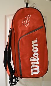 NWT Wilson Roger Federer Team 6 Pk Racquet Tennis Bag Backpack Red WRZ833506