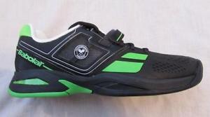 BABOLAT WIMBLEDON Junior 4.5 Propulse black green tennis shoes NEW