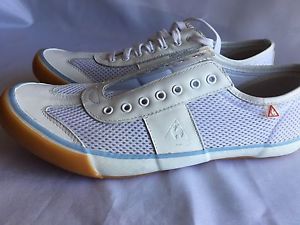le coq sportif Women's Size 9 White Spinner Leather Upper Breathable Mesh Shoes