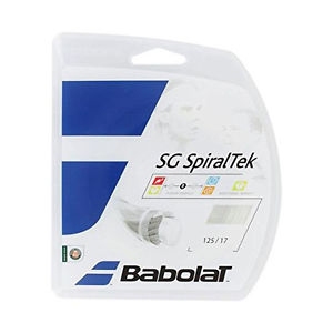 Babolat SG Spiral Tek String, 17G, WHITE, PACKS OF 5, NWT