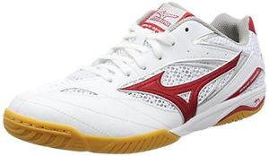 Mizuno table tennis shoes WAVE DRIVE 8 unisex 81GA1705 62 White/Red/Silver 25.0