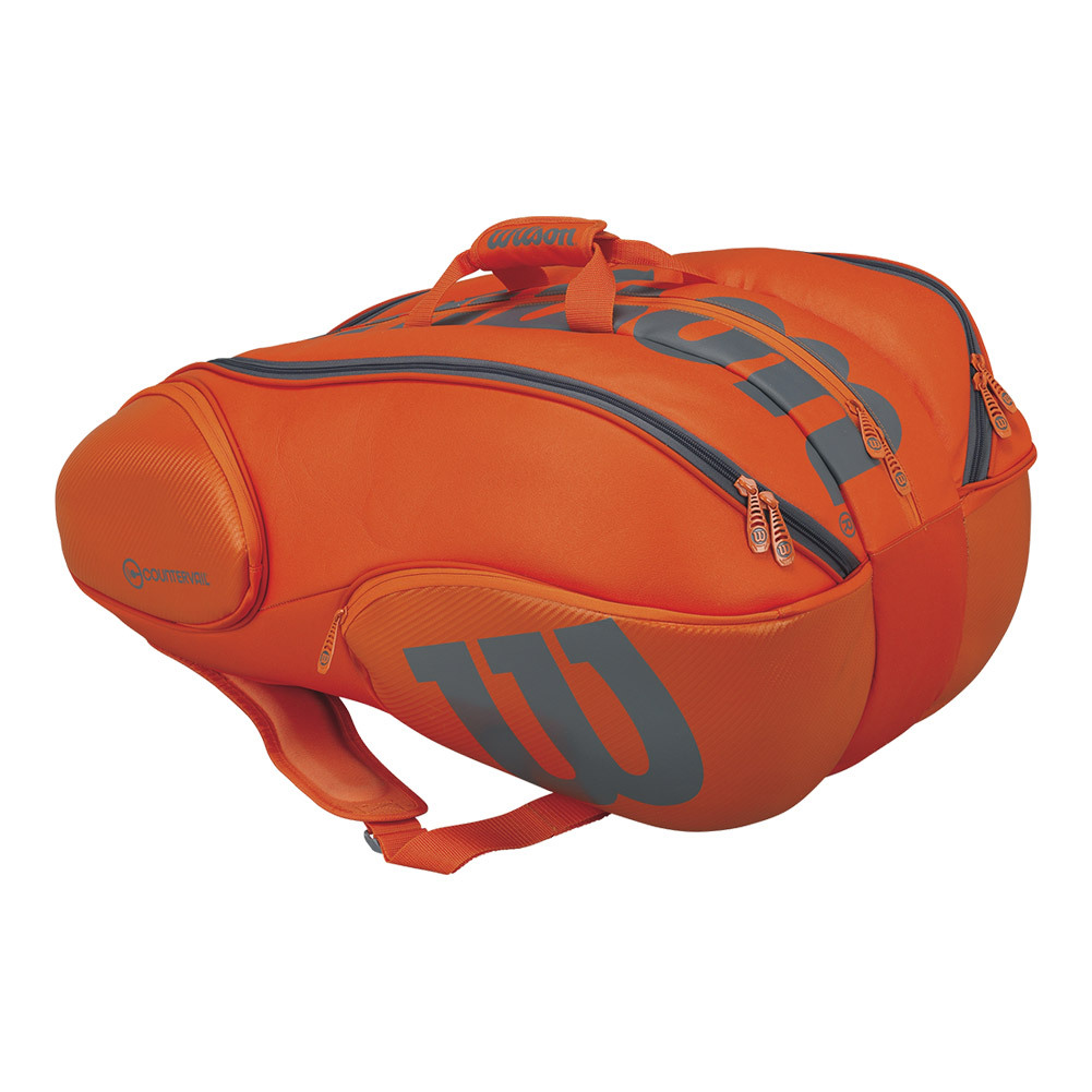 Burn 15 Pack Tennis Bag Orange and Gray
