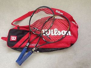 Wilson Pro Staff Classic 95 6.1 and 4.2 si - Two Racquets and Tour Bag -4 3/8 L3