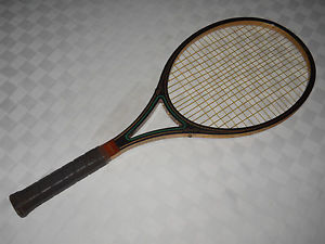 VINTAGE 80s PRINCE WOODIE LAMINATED WOOD GRAPHITE OVERSIZE TENNIS RACQUET  4 5/8