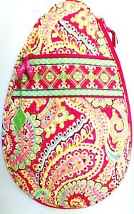 VERA BRADLEY TENNIS COVER TOTE CAPRI RACQUETBALL CARRIER RACQUET RACKET NEW