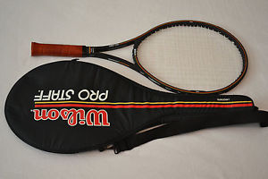 Vintage Wilson Pro-Staff 110 4-1/2" graphite large-head w/cover & promo card!