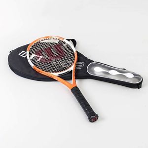 Wilson 25-7/8" n-Code n-Tour 2B Tennis Racket 4" with Bag 118" Square Orange