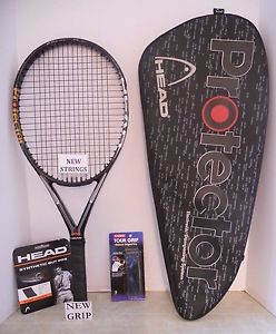Head Protector OS 115 Tennis Racquet  4 3/8 NEW STRINGS + GRIP - Czech Republic