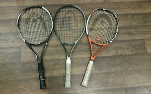 Head  Tennis Racquets,  3 Count