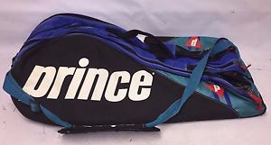PRINCE Tennis Bag - Black Teal & Blue Racket Bag