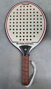 DOUG RUSSELL Super SORBA Vtg Marcraft Paddleball Wooden Tennis Racquet