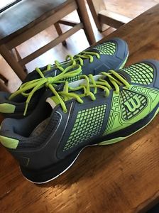 Men's Wilson Rush NGX Tennis Shoes. Size 11.5 New Grey Green