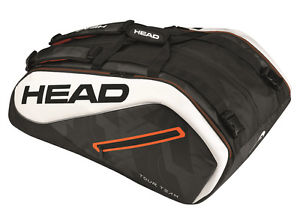 Head Tour Team 12R Monstercombi Tennis Racquet Racket Bag - Black/White- Reg $90