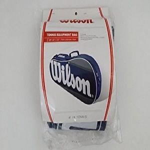 Tennis Equipment Bag Sport Accessory Pocket Wallet Adjustable Strap Blue Grey