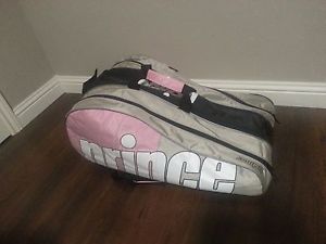 PRINCE TOUR TEAM TENNIS BAG-12 PACK-PINK/GRAY BACKPACK Straps Maria Sharapova