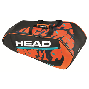 Head Radical 9R SupercombiTennis Racquet Racket Bag - Black/Orange - Auth dealer