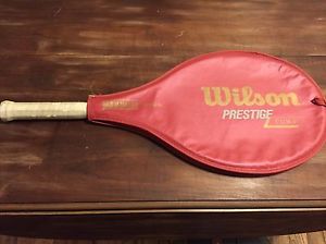 WILSON PRESTIGE HIGH BEAM TENNIS RACQUET WITH COVER,110 Sq. In.