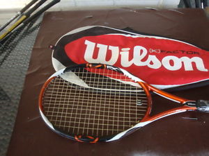 WILSON k FACTOR [k] TOUR TEAM FX 102 TENNIS RACQUET 4 1/2" VERY GOOD"