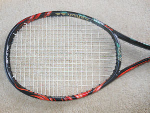 Excellent USED Yonex Duel G 97 (330g) 4 & 3/8 Strung Tennis Racquet 2nd string s