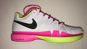 Nike 2016 Women's Zoom Vapor 9.5 Tour Tennis Shoes White/Pink/Volt