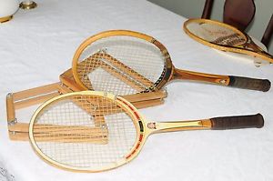 Three TA Davis Rackets: Classic I, Imperial Deluxe and Topspin (diagonal)