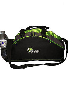 PICKLEBALL MARKETPLACE Small Contrast Duffle-New/Embroidered-Carry Paddles -Lime