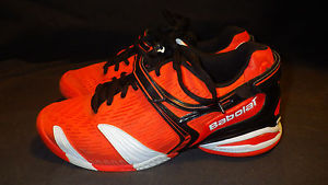 Babolat Orange White and Black Tennis Shoes Mens Size 8
