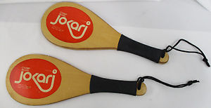 2 Vintage 70s Jokari Champ Model Racquetball Paddle Wood Racquet Racket