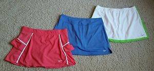 Lot of 3 Women's Nike Dri-Fit Tennis Running Skirt/Skort/Shorts SZ L